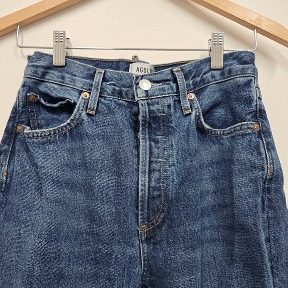 Agolde Women's Straight Leg Jeans - Dark Blue - Picture 3 of 9